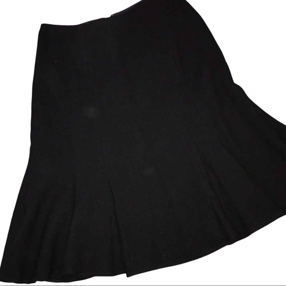 Rickie Freeman Teri Jon Peplum Hem Black Wool Short Skirt Woman’s Size 4